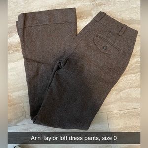 Ann Taylor Loft brown dress pants. Size 0